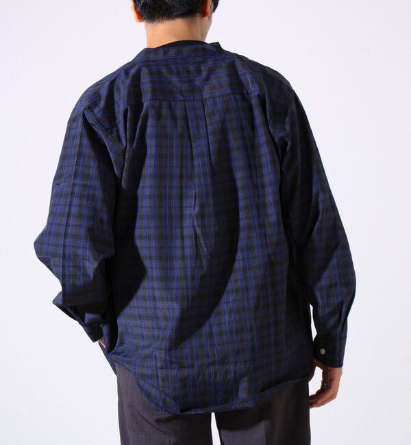 GLOSTER「【GLOSTER/グロスター】T/Cブロード バンドカラーシャツ（ギンガム/タータン）」|シャツ・ブラウス|