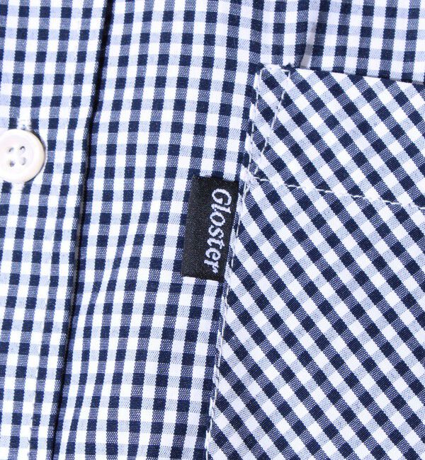 GLOSTER「【GLOSTER/グロスター】T/Cブロード バンドカラーシャツ（ギンガム/タータン）」|シャツ・ブラウス|