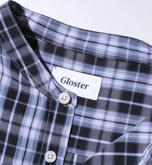 GLOSTER「【GLOSTER/グロスター】T/Cブロード バンドカラーシャツ（ギンガム/タータン）」|シャツ・ブラウス|