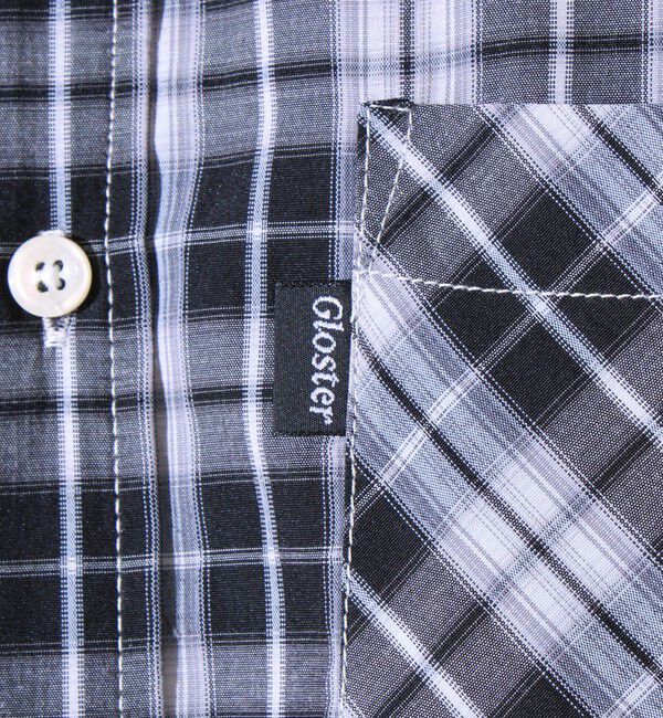 GLOSTER「【GLOSTER/グロスター】T/Cブロード バンドカラーシャツ（ギンガム/タータン）」|シャツ・ブラウス|