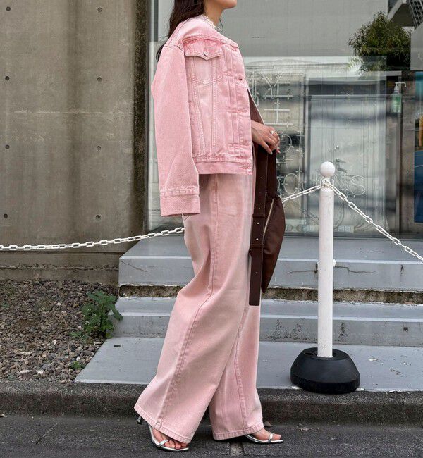 fredy emue「ノーカラーコンパクトデニムジャケット」|デニムジャケット|