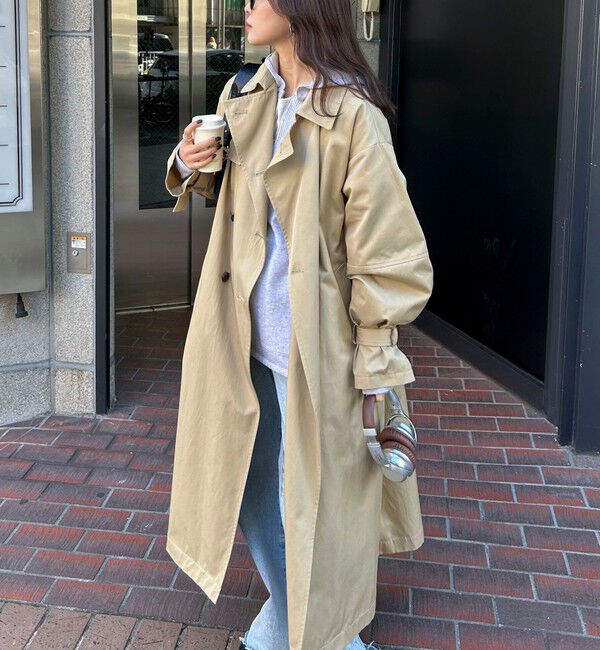 fredy emue「【発売のたびに即完売する大人気アイテム】袖ボリュームトレンチコート」|トレンチコート|