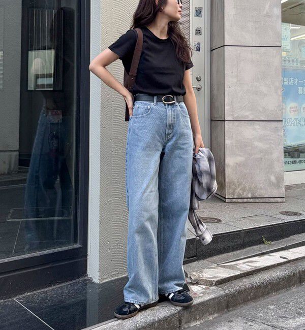 fredy emue「ボーダー/無地ワンポイントロゴコンパクトTシャツ」|Tシャツ・カットソー|