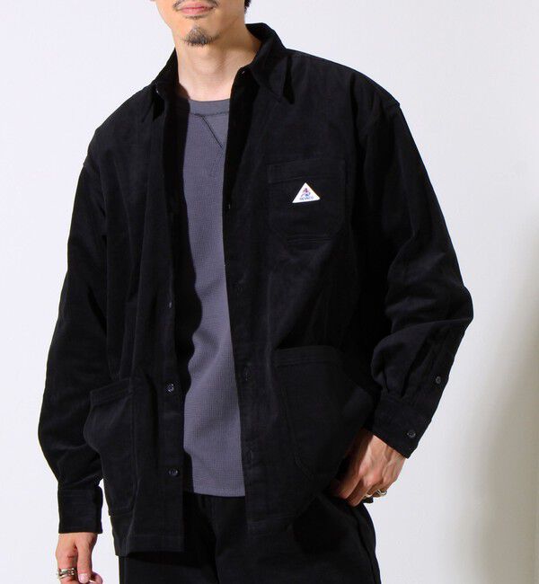 GLOSTER「【セットアップ対応】【GEVACO】コーデュロイ ワークシャツ」|シャツ・ブラウス|ブラック