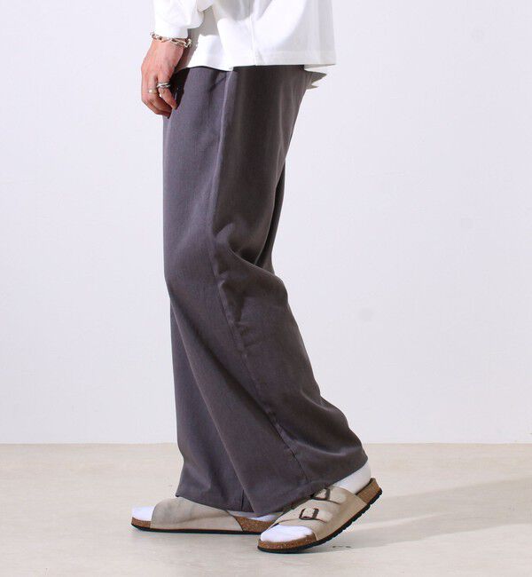 GLOSTER「【GEVACO】ドロストイージーパンツ ストレッチツイル 裾ドローコード付き」|チノ|