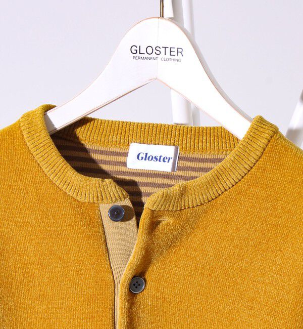 GLOSTER「【昨年人気アイテム再登場！チクチクしないニット】モールバックボーダー ヘンリーネックニット」|ニット・セーター|