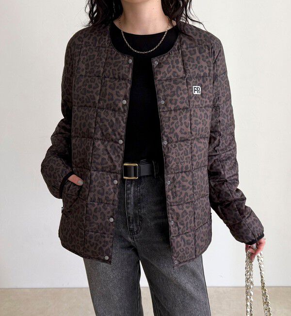 fredy emue「《別注》【TAION/タイオン】CREW NECK BUTTON DOWN JK ダウンジャケット」|ダウン|ブラウン系その他