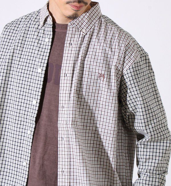 GLOSTER「【BOY刺繍】クレイジーパターン ボタンダウンシャツ」|シャツ・ブラウス|