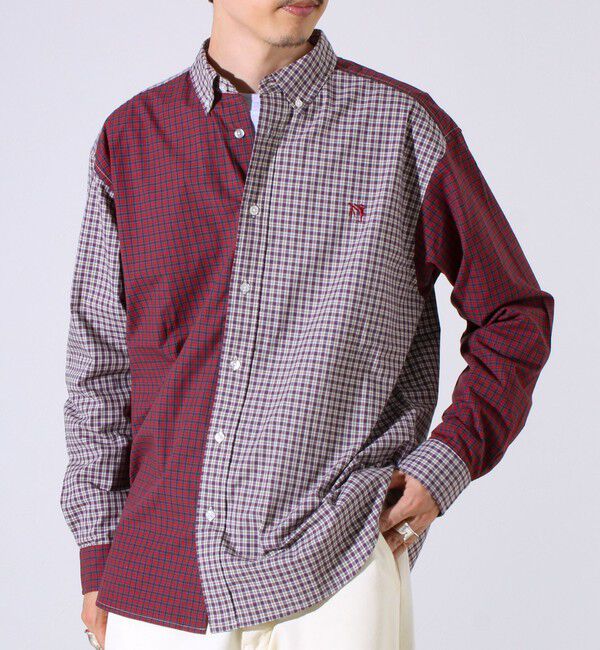 GLOSTER「【BOY刺繍】クレイジーパターン ボタンダウンシャツ」|シャツ・ブラウス|