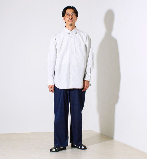 GLOSTER「【裾ステッチで差がつく】ストライプオーバーシャツ」|シャツ・ブラウス|