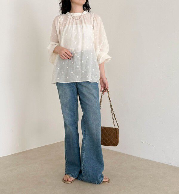 fredy emue「ドット刺繍2ＷAYブラウス」|シャツ・ブラウス|