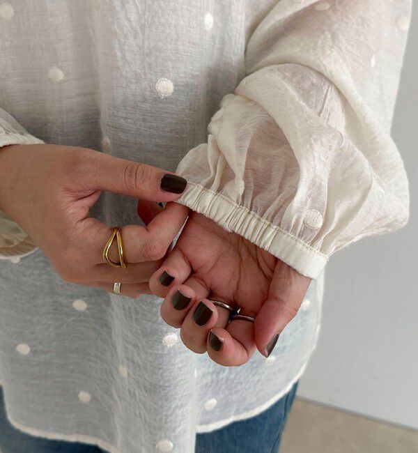 fredy emue「ドット刺繍2ＷAYブラウス」|シャツ・ブラウス|