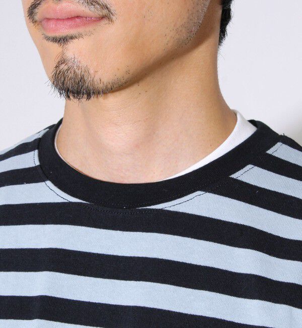 GLOSTER「【配色ラインが差をつける】ボーダーアームテープロンT」|Tシャツ・カットソー|