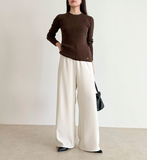 fredy emue「ウール混ベーシックリブニットプルオーバー」|ニット・セーター|