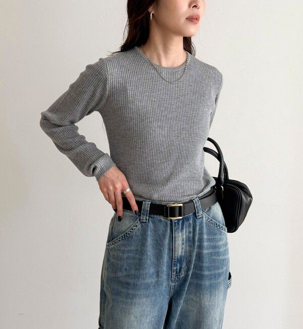 fredy emue「ウール混ベーシックリブニットプルオーバー」|ニット・セーター|