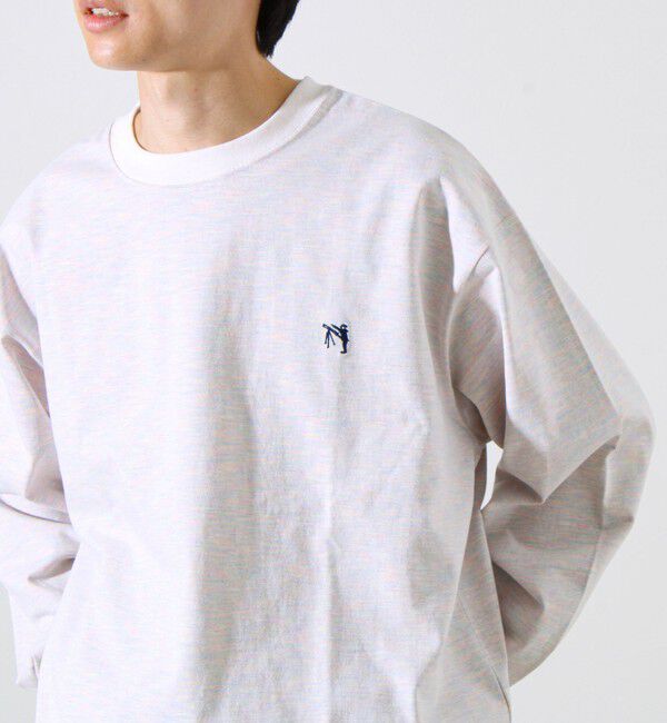 GLOSTER「【夏の大ヒットが秋仕様で登場】【BOY刺繍】裏グラデーション 天竺ロンT」|Tシャツ・カットソー|