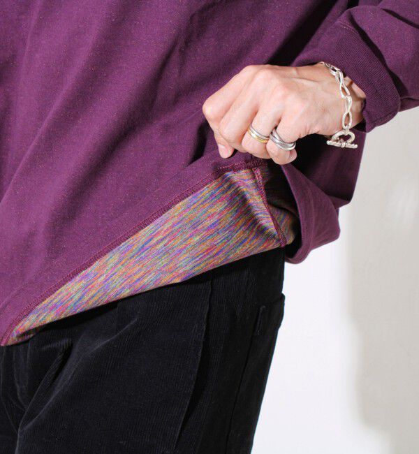 GLOSTER「【夏の大ヒットが秋仕様で登場】【BOY刺繍】裏グラデーション 天竺ロンT」|Tシャツ・カットソー|