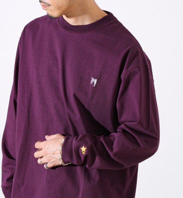 GLOSTER「【夏の大ヒットが秋仕様で登場】【BOY刺繍】裏グラデーション 天竺ロンT」|Tシャツ・カットソー|