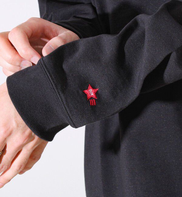 GLOSTER「【夏の大ヒットが秋仕様で登場】【BOY刺繍】裏グラデーション 天竺ロンT」|Tシャツ・カットソー|