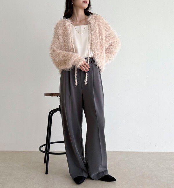 fredy emue「ポリフェザーニットボレロ」|カーディガン|