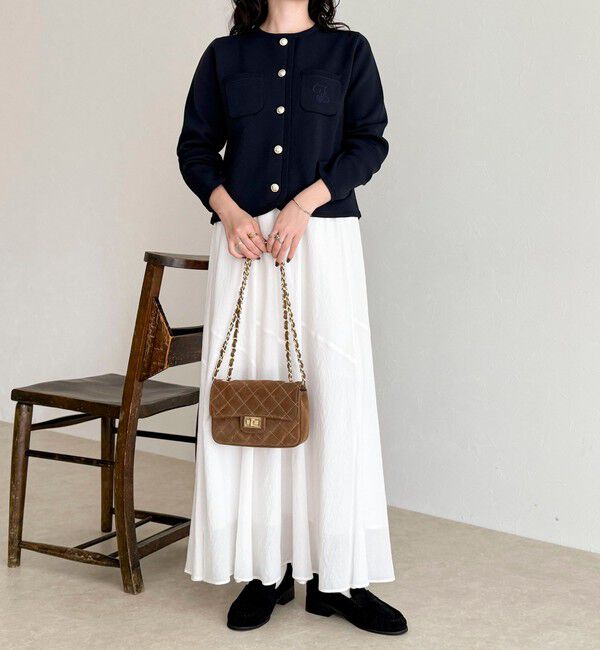 fredy emue「刺繍入りコンパクトニットジャケット」|カーディガン|