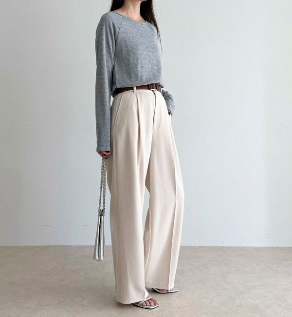 fredy emue「ラメテレコボートネックプルオーバー」|Tシャツ・カットソー|