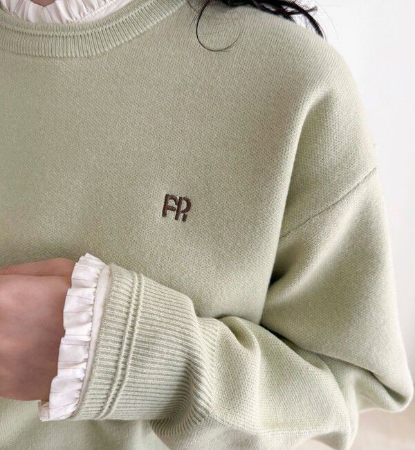 fredy emue「FR刺繍スウェットニットプルオーバー」|ニット・セーター|