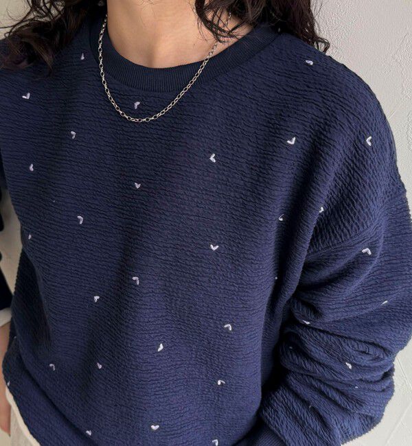 fredy emue「【大人気リバイバル】ハート刺繍コンパクトスウェットプルオーバー」|スウェット・ジャージ|