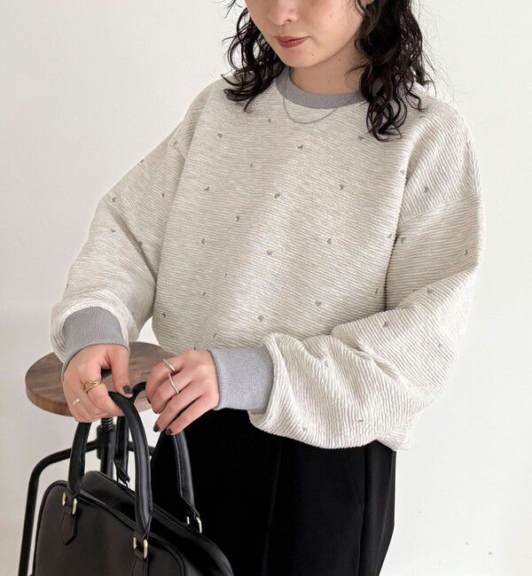 fredy emue「【大人気リバイバル】ハート刺繍コンパクトスウェットプルオーバー」|スウェット・ジャージ|