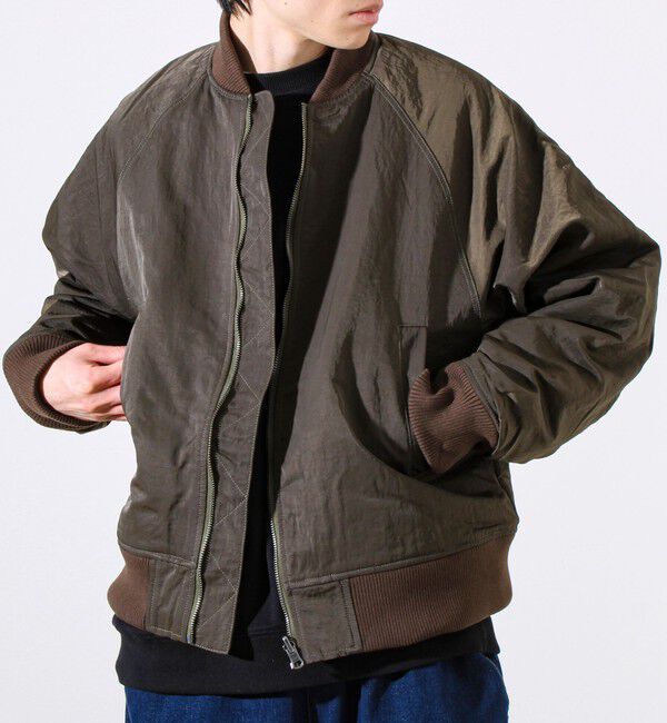 GLOSTER「【ナイロン&times;フリース】2WAY リバーシブルボンバージャケット MA-1 UNISEX」|ブルゾン・スタジャン|