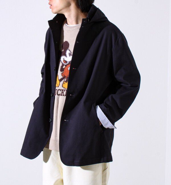 GLOSTER「【GLOSTER定番/ビジカジ対応】コードストライプ スタンドフードブルゾン」|ブルゾン・スタジャン|