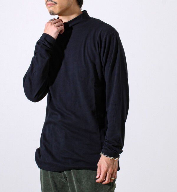 GLOSTER「【インナー使い/レイヤードに最適】ソフトタッチスムースモックネック」|Tシャツ・カットソー|