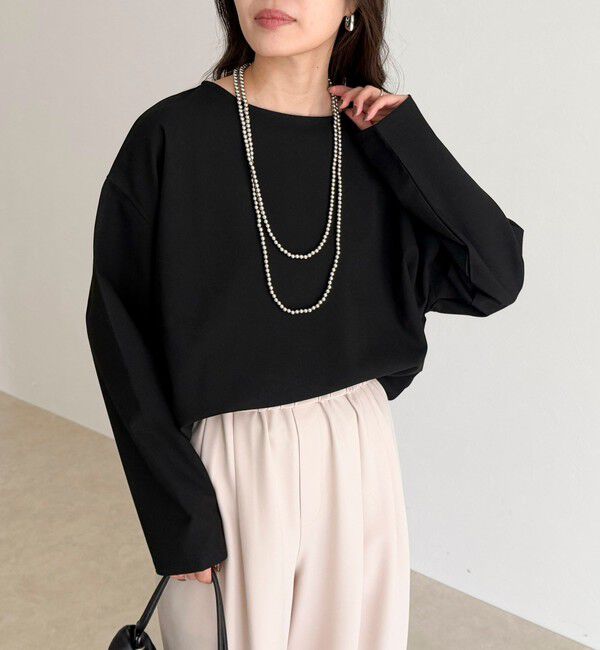 fredy emue「コクーンストレッチブラウス」|シャツ・ブラウス|ブラック