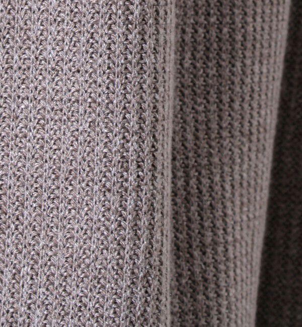 GLOSTER「【1枚でレイヤード見え】畦ニットソー裏起毛フェイクレイヤードロングスリーブ」|Tシャツ・カットソー|