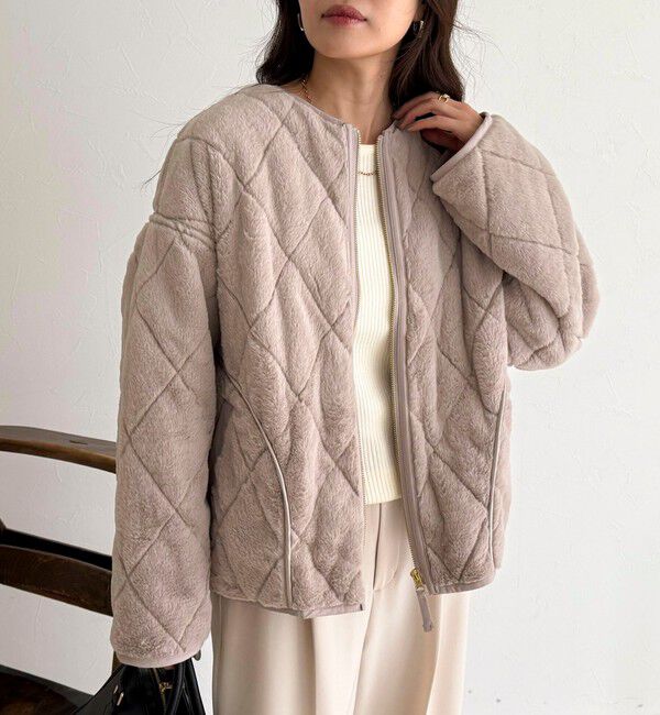 fredy emue「ファーキルトジップコート」|その他|