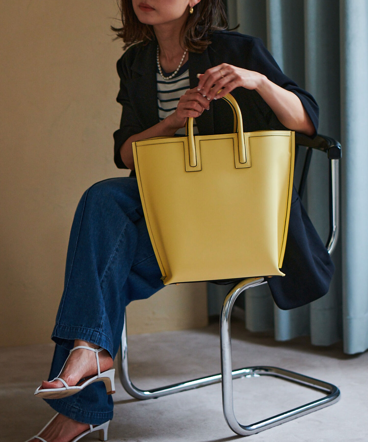 E'POR「【E'POR】【A4対応】【一部直営店舗・WEB限定】LIMITED MODEL Ree Large（リー）【雑誌掲載】」|トートバッグ|クリーム(83)