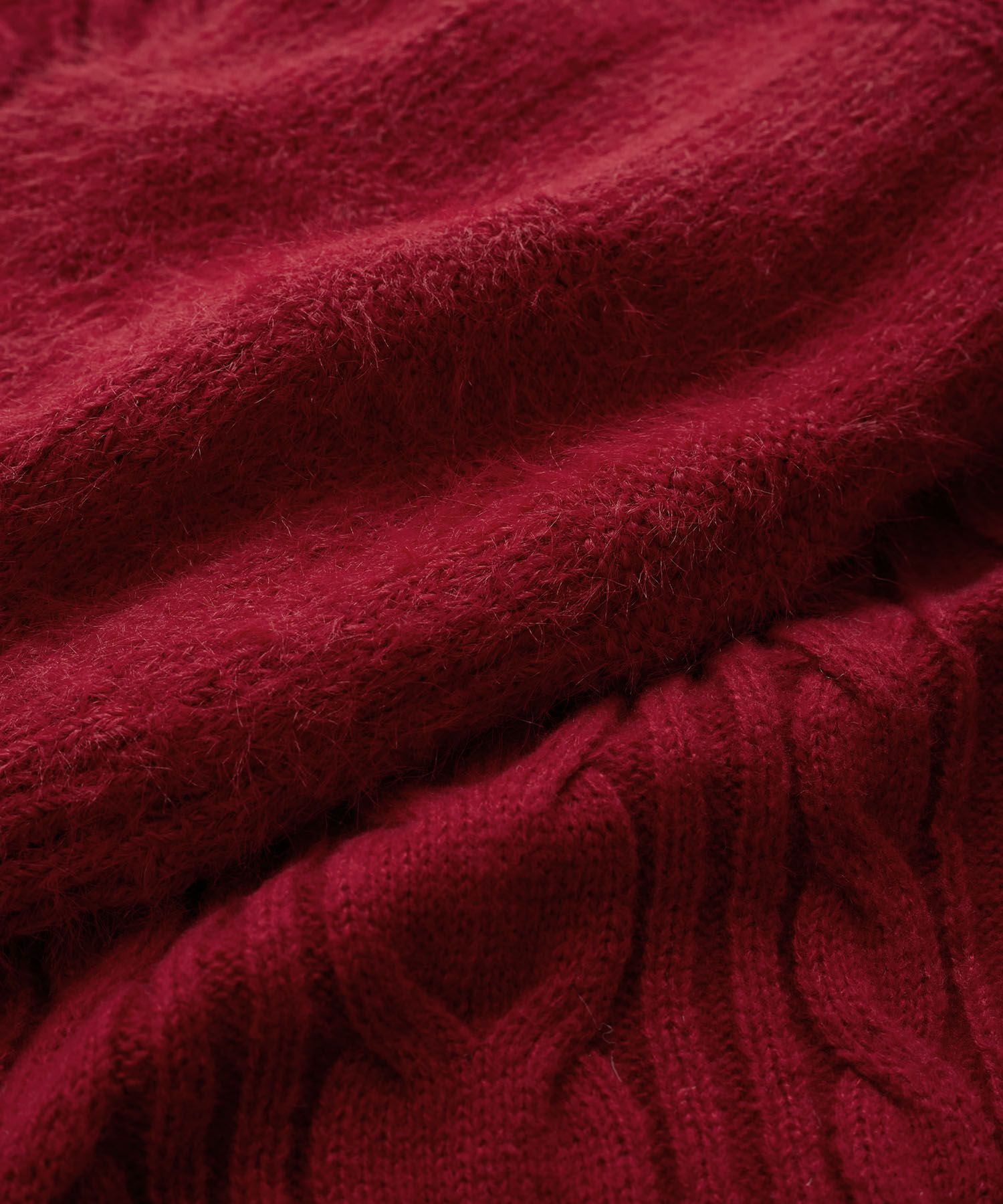 VIS「【洗える】オフショルケーブル編みミニワンピース」|ワンピース|