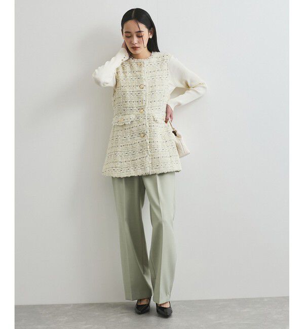 VIS「ワイドスクエアネックニット」|ニット・セーター|