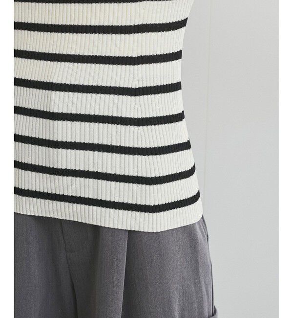 VIS「ワイドスクエアネックニット」|ニット・セーター|