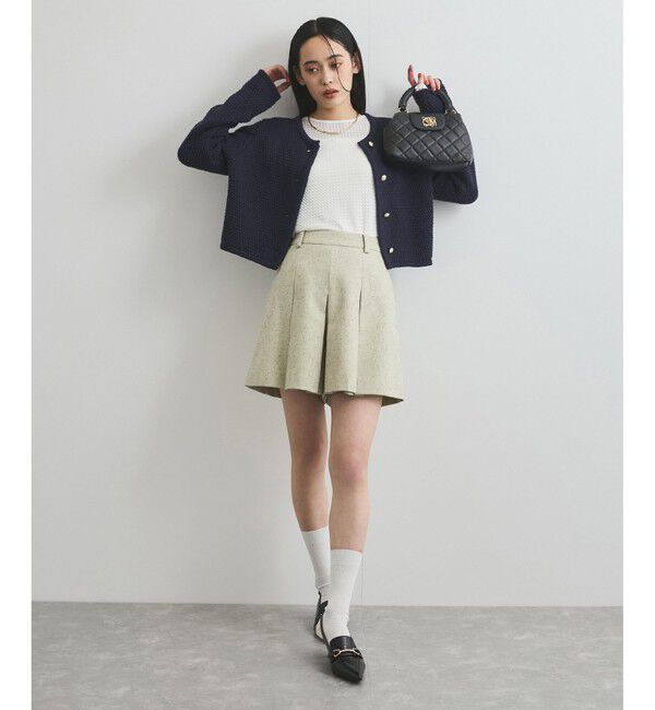 VIS「クルーネックインナートップス（レース・チェック・ラメ・シアー）」|Tシャツ・カットソー|