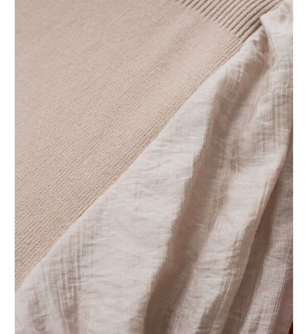 VIS「【洗える】ニットドッキングAラインミニワンピース」|ワンピース|