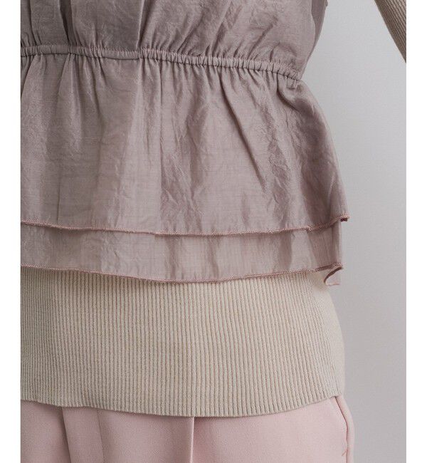 VIS「旬なレイヤードスタイルが叶う！ライトニットビスチェドッキングプルオーバー【洗える】」|ニット・セーター|