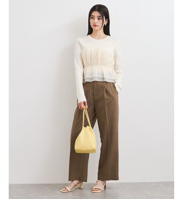 VIS「旬なレイヤードスタイルが叶う！ライトニットビスチェドッキングプルオーバー【洗える】」|ニット・セーター|