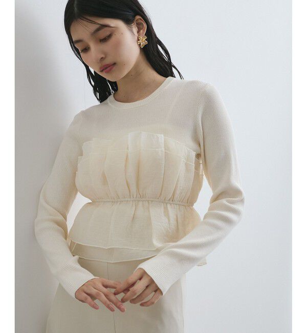 VIS「旬なレイヤードスタイルが叶う！ライトニットビスチェドッキングプルオーバー【洗える】」|ニット・セーター|