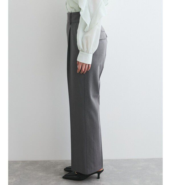 VIS「太ベルトディテールストレートスラックスパンツ」|スラックス|