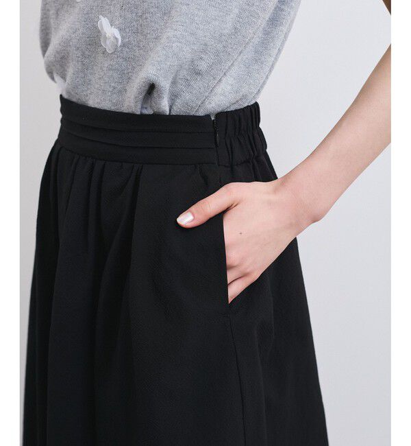 VIS「【洗える】サッカータックフレアースカート」|スカート|