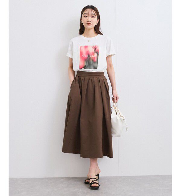 VIS「【洗える】サッカータックフレアースカート」|スカート|