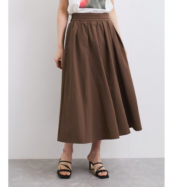 VIS「【洗える】サッカータックフレアースカート」|スカート|