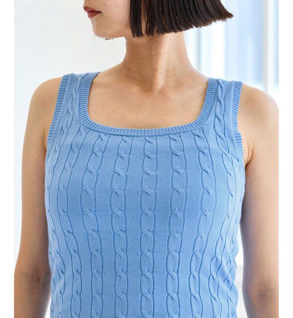 VIS「【前後2WAY】ケーブルニットタンクトップ」|タンクトップ|