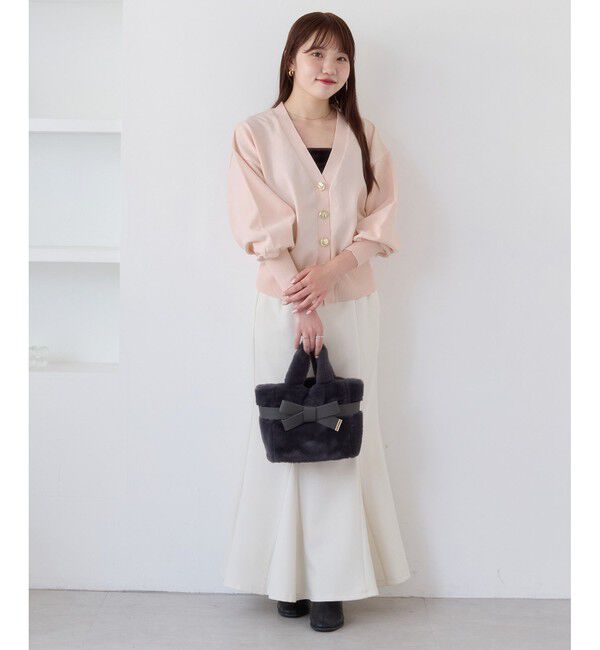 VIS「【WEB限定】メタル釦オーバーサイズカーディガン」|カーディガン|